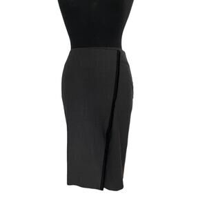 Kit and Ace Knee Length Wool Blend Pencil Skirt Grey Size 6